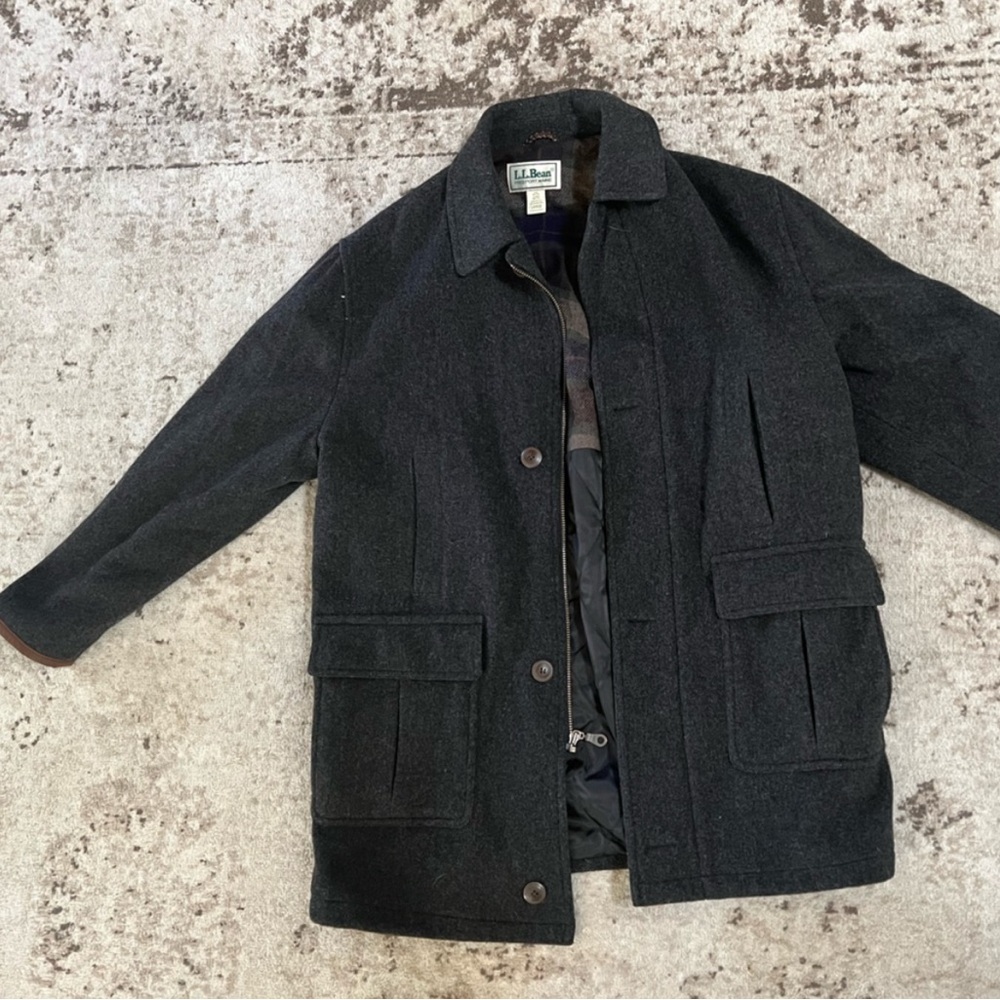 L.L. Bean Wool Jacket - Made in USA - L - Excellent like new/ warm wt Thinsulate